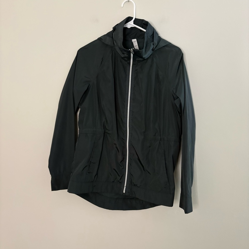 Apana Women’s Small Forest Green windbreaker Jacket hooded Gorpcore